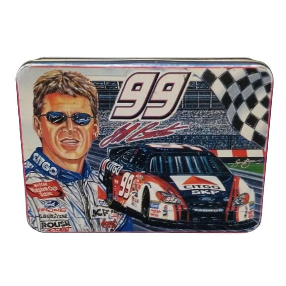 Vintage Nascar Jeff Burton #99 Tin Box  Citgo Sam Bass Series Kraft Racing - Picture 1 of 6